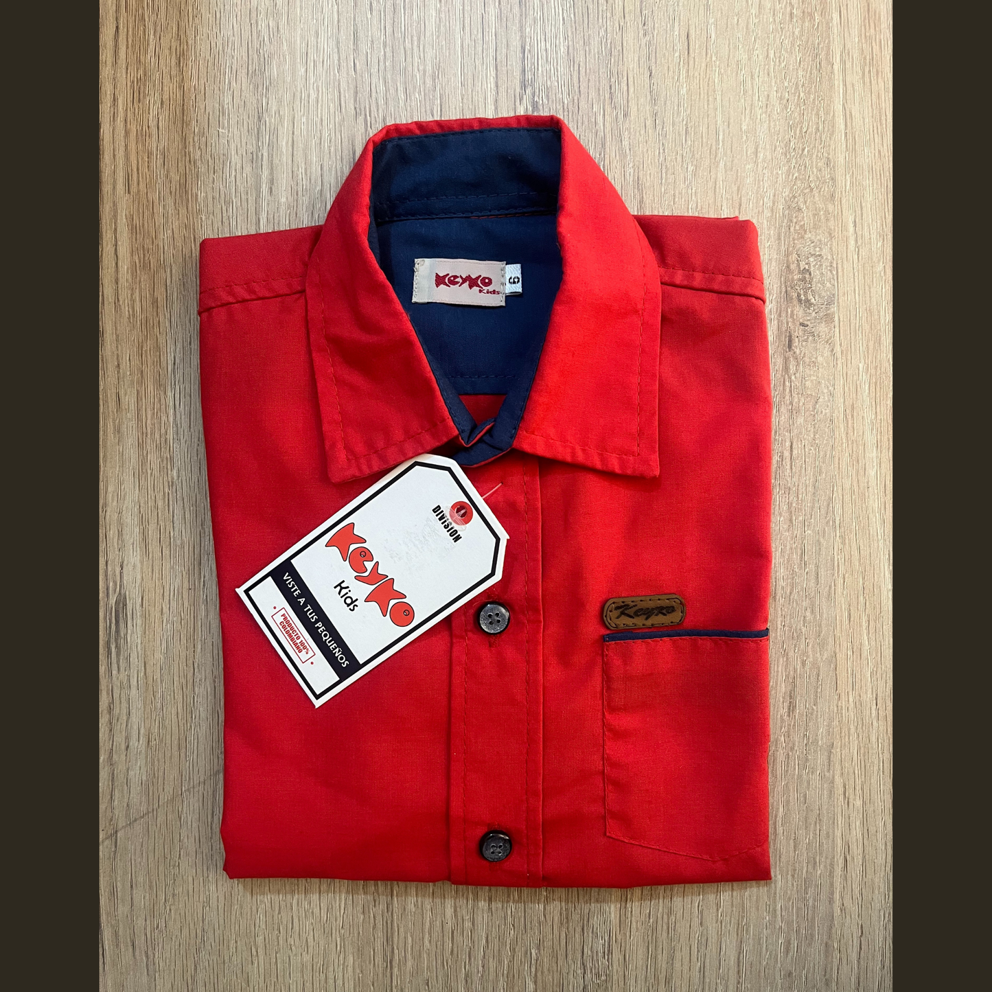 Camisa Algodón niño manga larga - Rojo