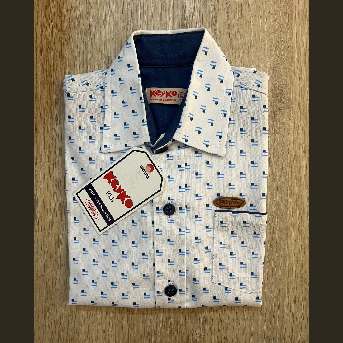 Camisa Algodón niño manga larga - Blanco