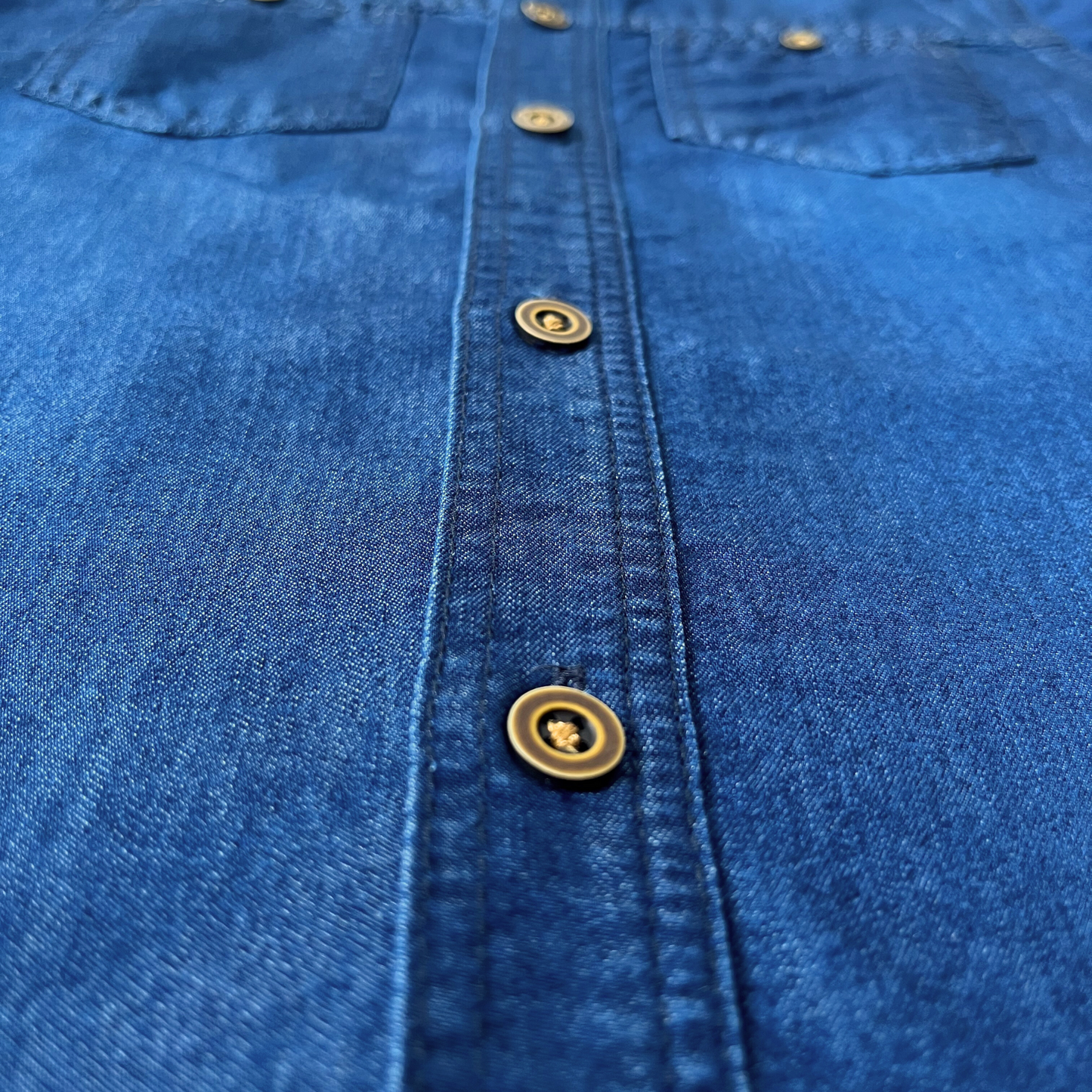 Camisa jean manga corta - azul oscuro