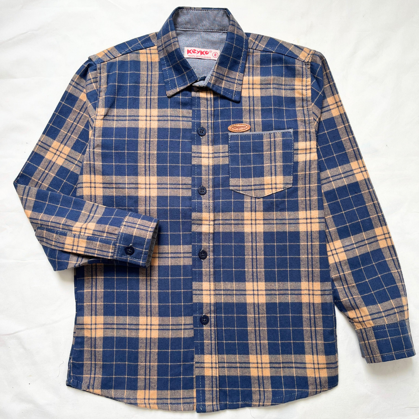 Camisa leñadora - Azul/beige