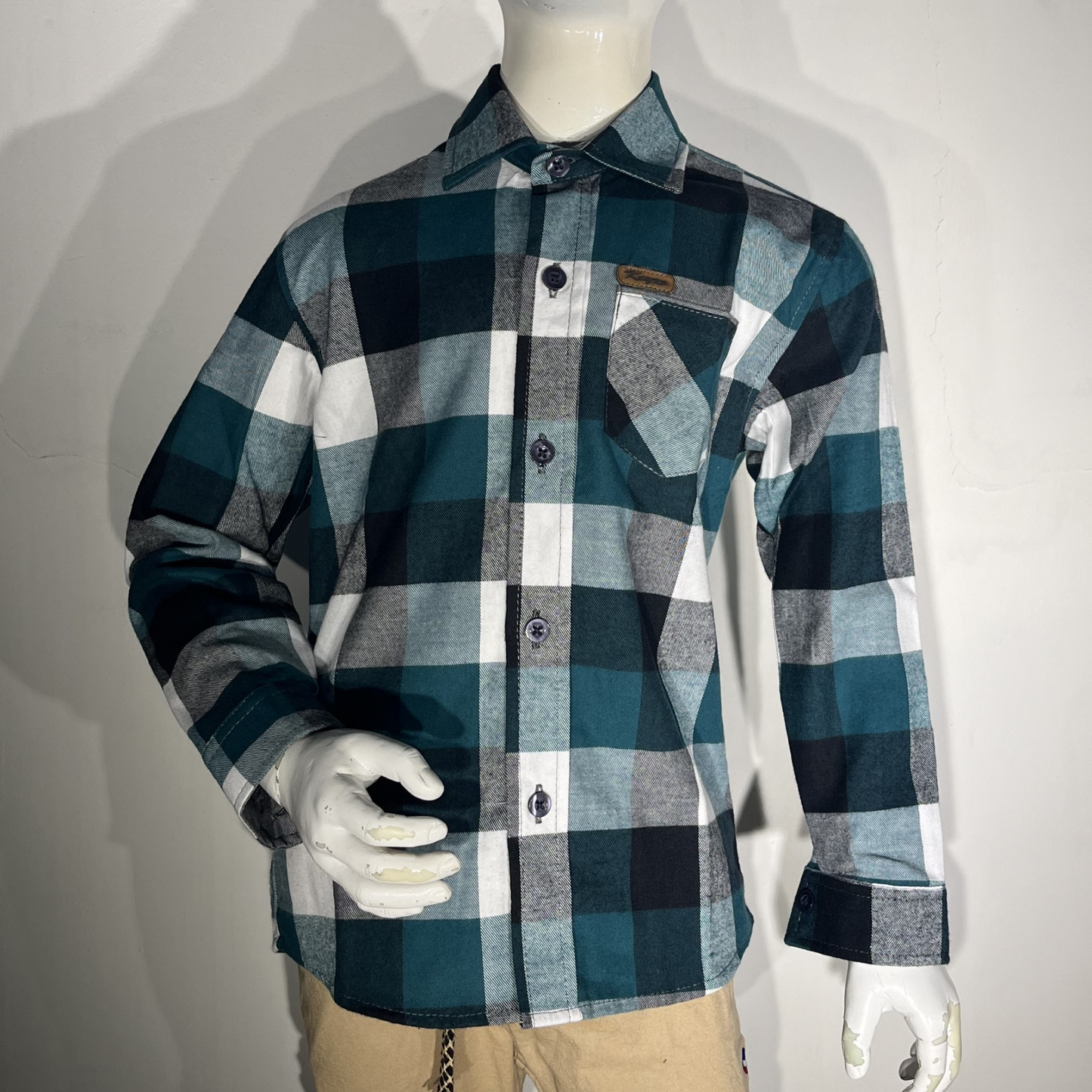 Camisa leñadora - Verde petróleo