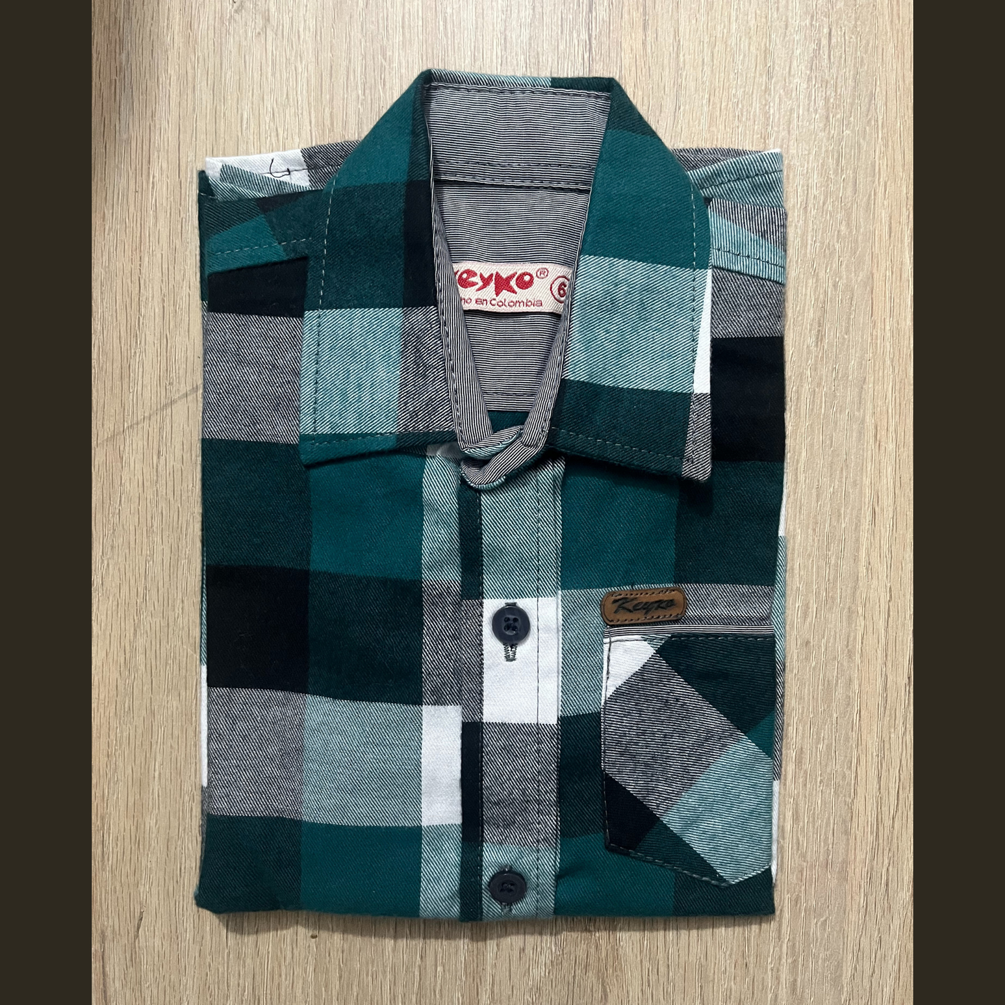 Camisa leñadora - Verde petróleo