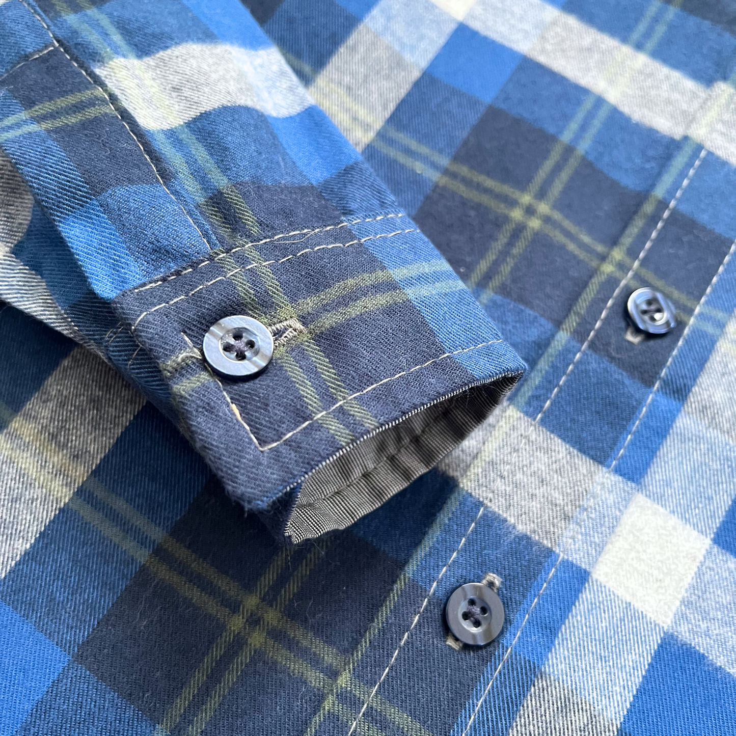 Camisa leñadora - Azul oscuro/verde