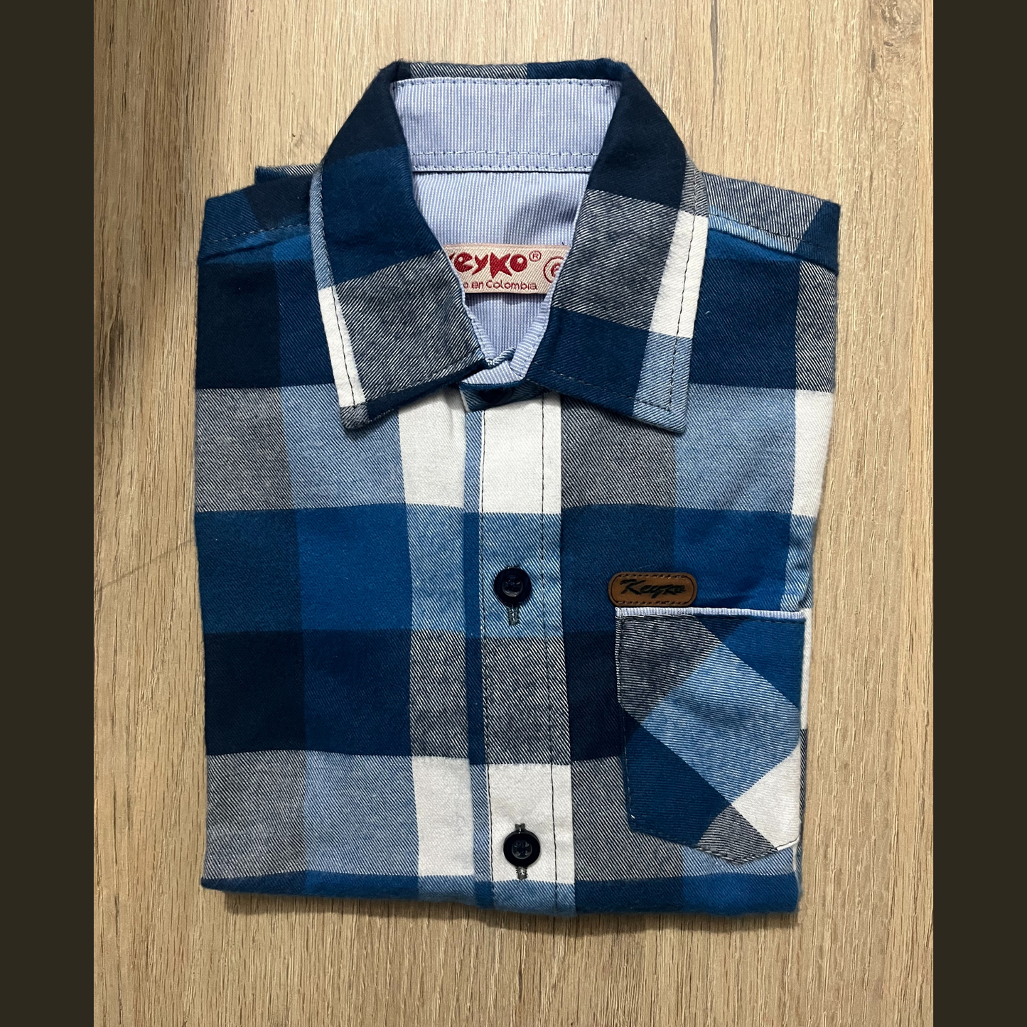Camisa leñadora - Azul