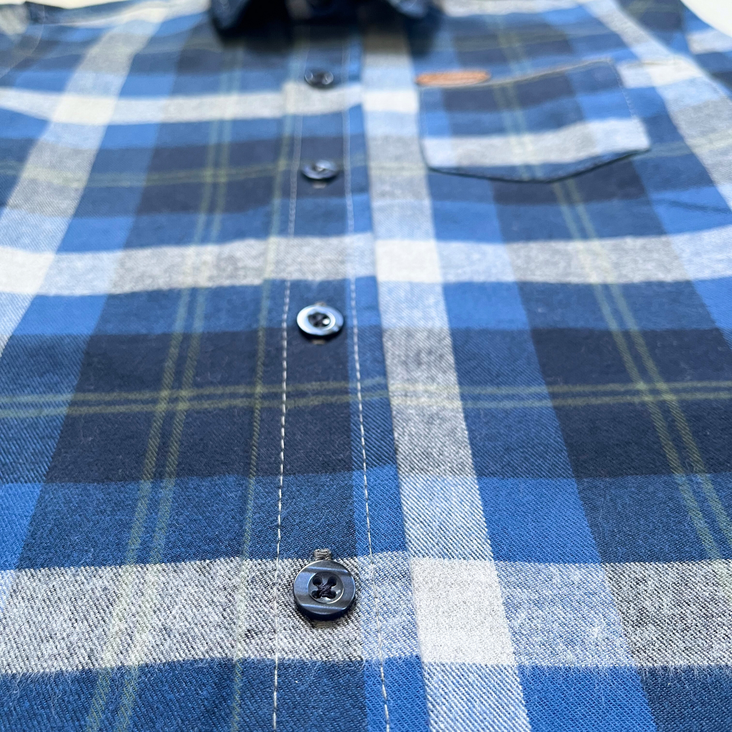 Camisa leñadora - Azul oscuro/verde