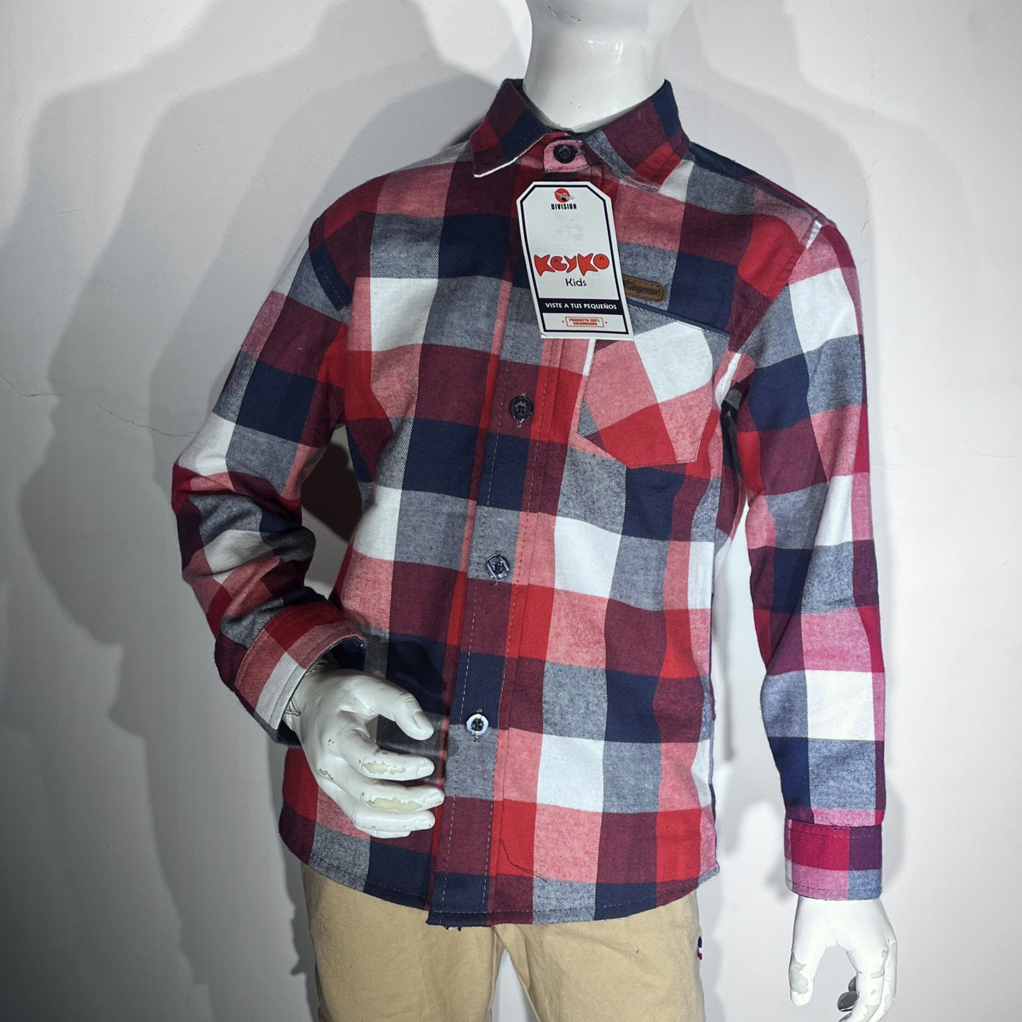 Camisa leñadora - Rojo/azul