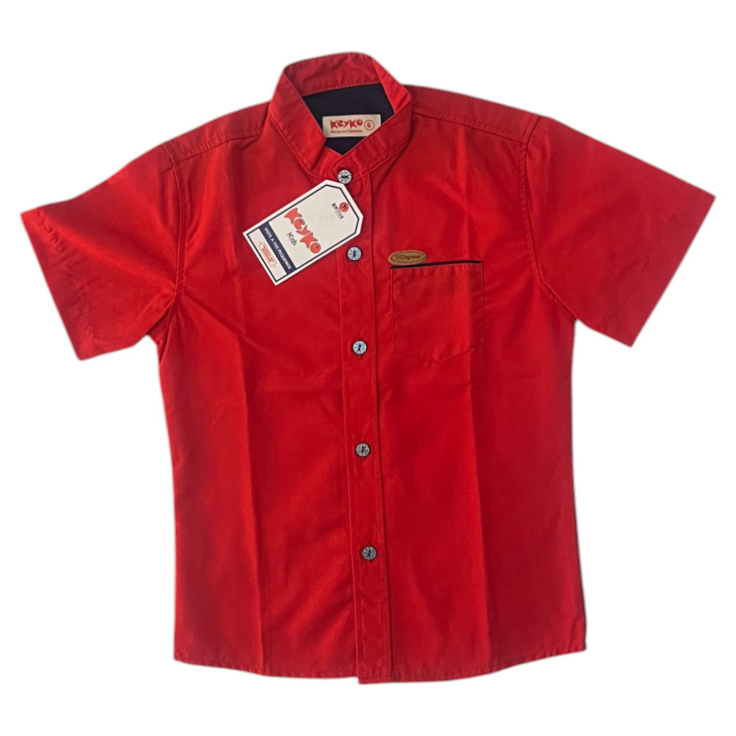 Camisa Algodón niño manga corta - Rojo