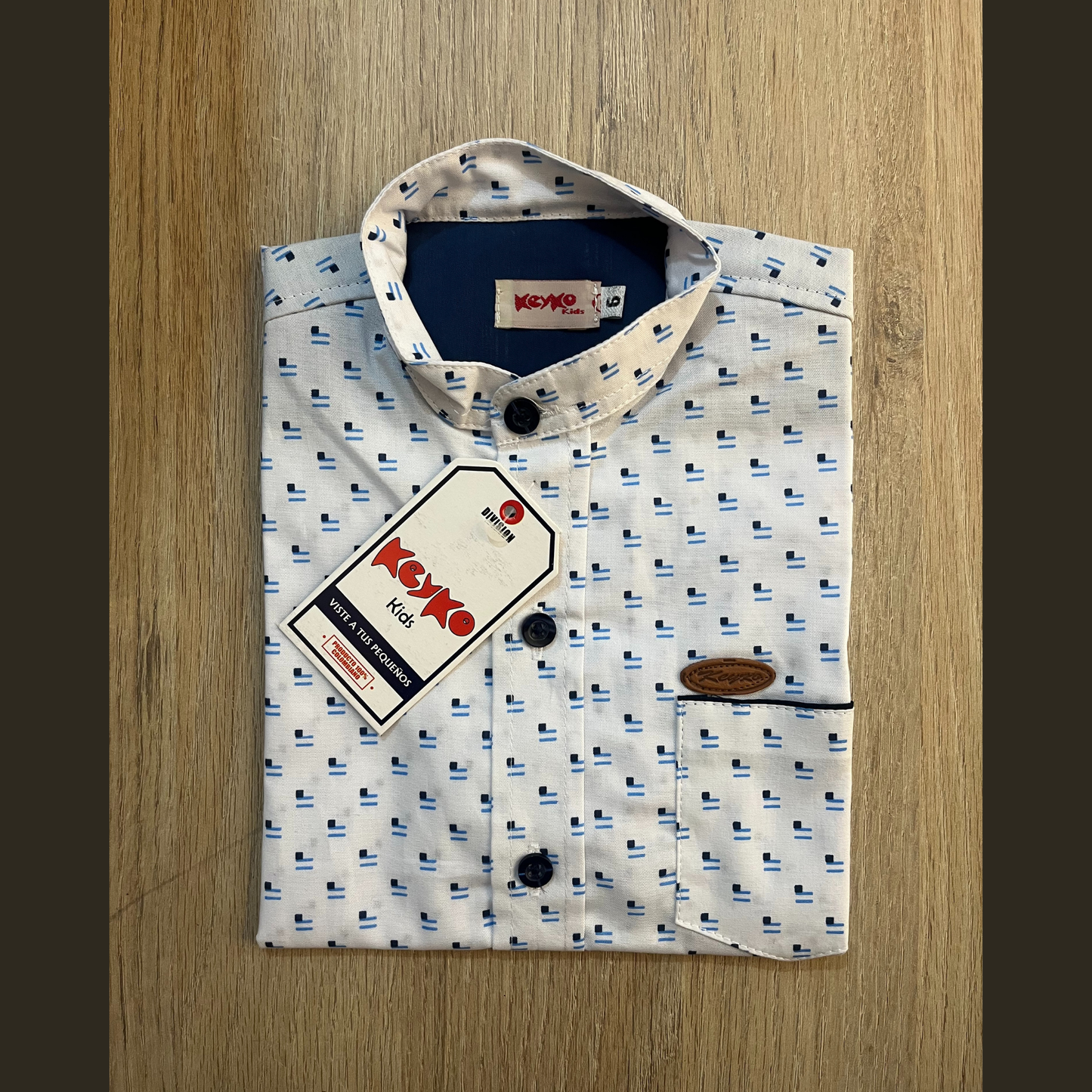 Camisa Algodón niño manga corta - Blanco