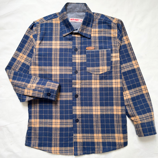 Camisa leñadora - Azul/beige