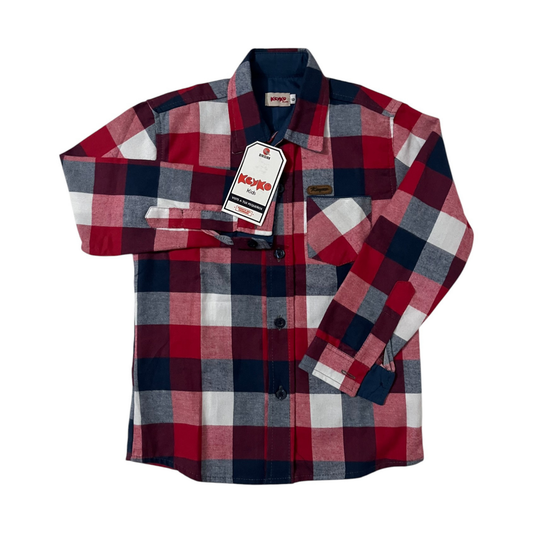 Camisa leñadora - Rojo/azul