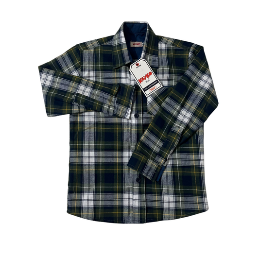 Camisa leñadora - Azul oscuro/verde