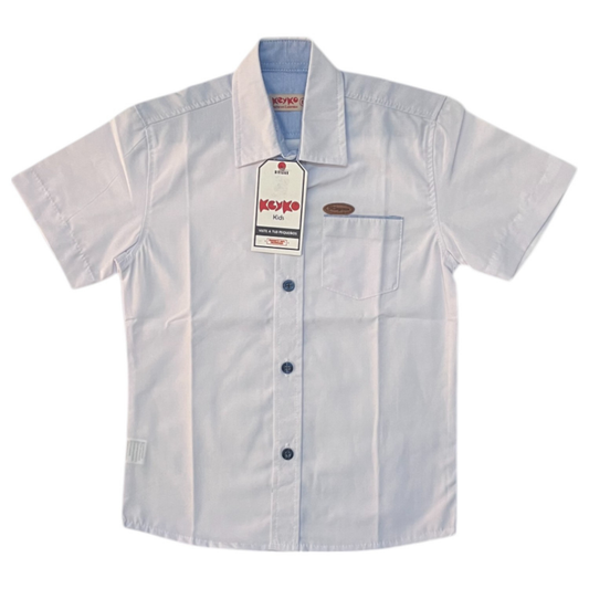 Camisa Algodón niño manga corta - Blanco